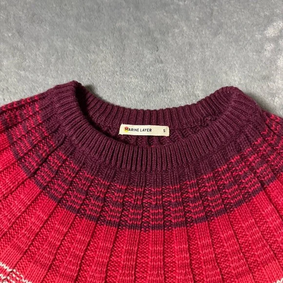 Marine Layer Demi Raglan Womens Wool Blend Sweater Size S Heathered Gray - Picture 3 of 7